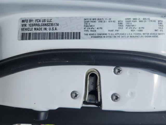 2022 RAM 1500 CLASS 1C6RR6LG6NS235174