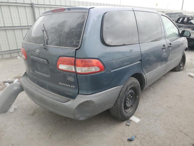 TOYOTA SIENNA CE 2001 green sports v gas 4T3ZF19C11U372226 photo #4
