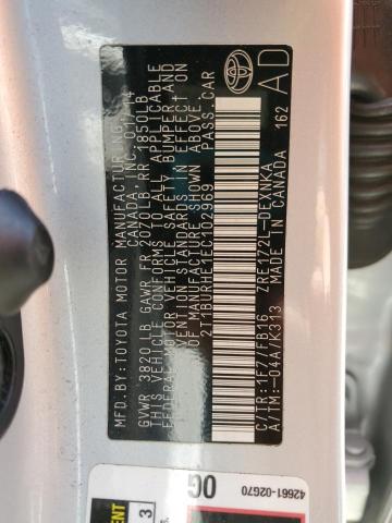 2014 TOYOTA COROLLA L - 2T1BURHE1EC102969