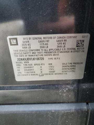 2018 CHEVROLET EQUINOX LT - 2GNAXJEV7J6106729