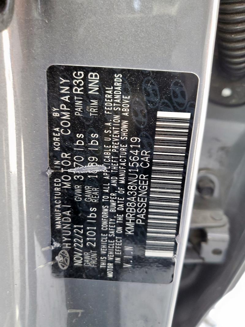 2022 HYUNDAI VENUE SE KMHRB8A38NU156419
