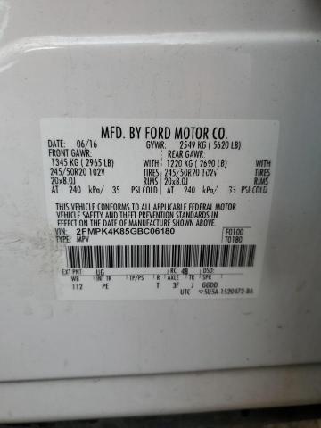 2016 FORD EDGE TITAN - 2FMPK4K85GBC06180