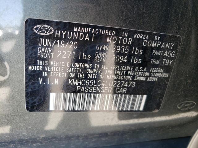 2020 HYUNDAI IONIQ BLUE KMHC65LC4LU227473