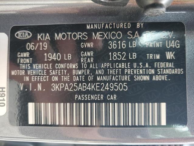 2019 KIA RIO S 3KPA25AB4KE249505
