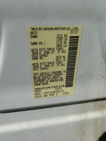 2017 NISSAN TITAN SV 1N6AA1E55HN560328