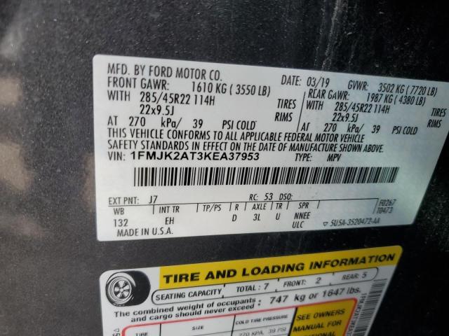 2019 FORD EXPEDITION - 1FMJK2AT3KEA37953
