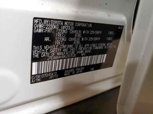 2021 TOYOTA VENZA LE - JTEAAAAHXMJ003530