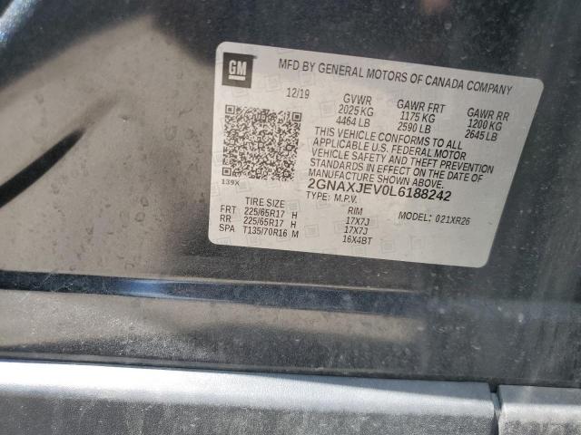 2020 CHEVROLET EQUINOX LT - 2GNAXJEV0L6188242