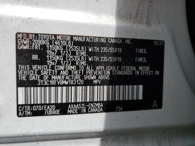 2021 TOYOTA RAV4 XLE P 2T3C1RFV8MW183120