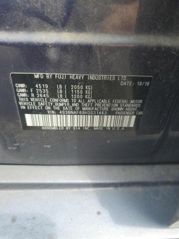 2017 SUBARU LEGACY 2.5 4S3BNAF69H3031463