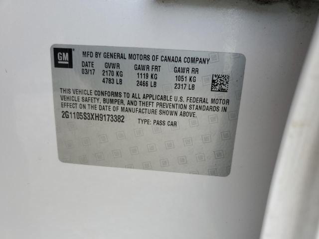 2017 CHEVROLET IMPALA LT 2G1105S3XH9173382