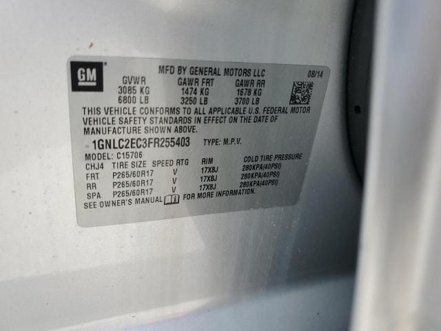 2015 CHEVROLET TAHOE POLI 1GNLC2EC3FR255403