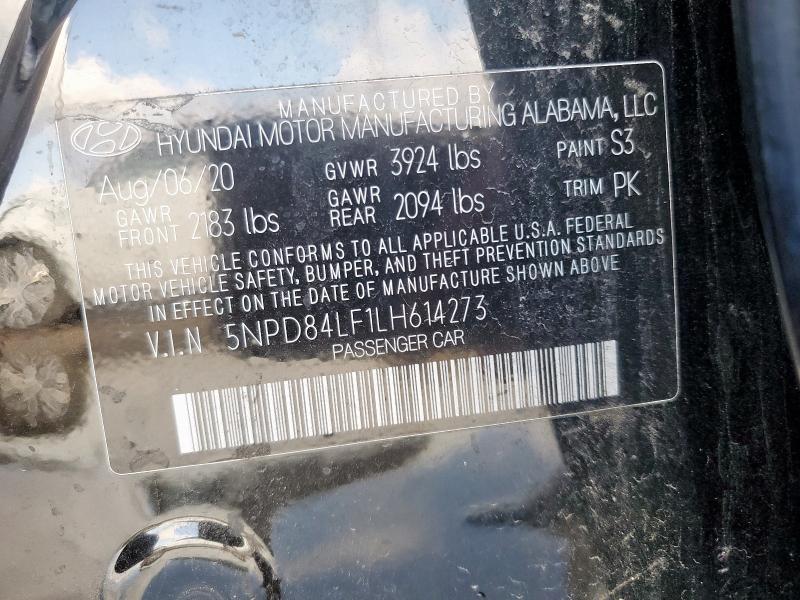 2020 HYUNDAI ELANTRA SE 5NPD84LF1LH614273