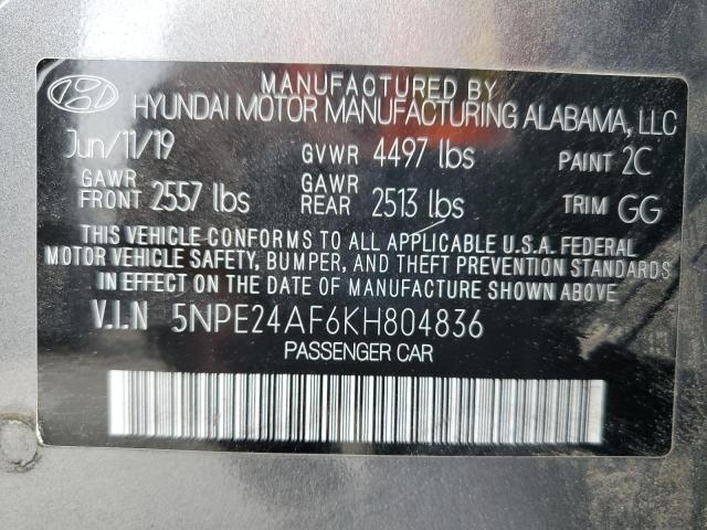 2019 HYUNDAI SONATA SE - 5NPE24AF6KH804836