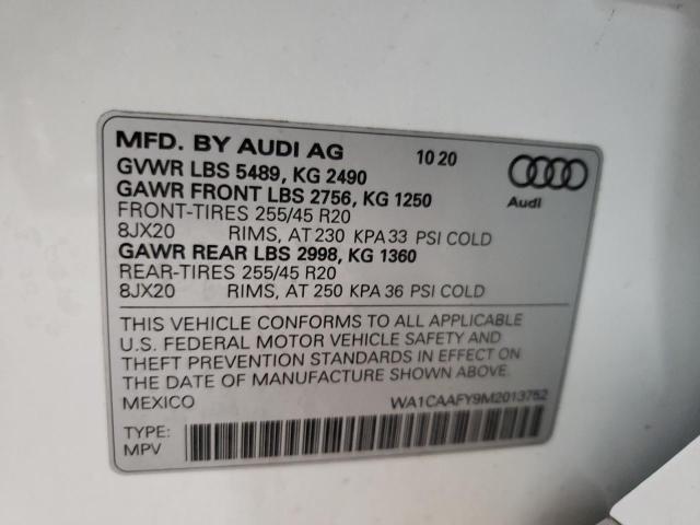 2021 AUDI Q5 PRESTIG WA1CAAFY9M2013752