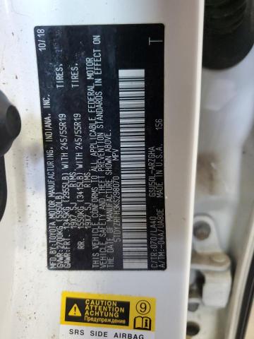 2019 TOYOTA HIGHLANDER LIMITED 5TDYZRFH3KS298070