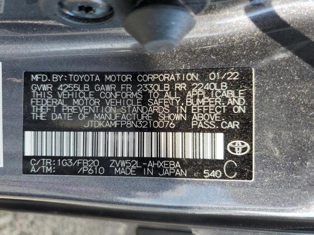 2022 TOYOTA PRIUS PRIM JTDKAMFP8N3210076