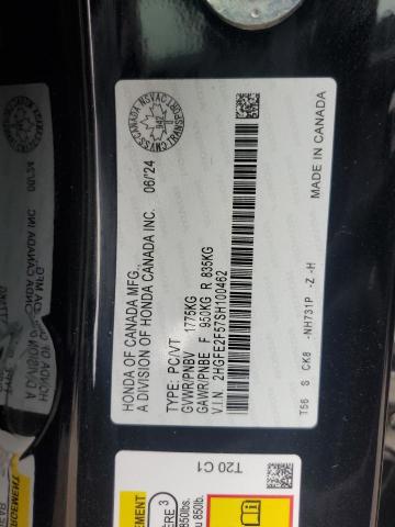 2025 HONDA CIVIC SPOR - 2HGFE2F57SH100462
