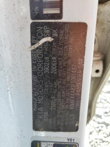 2015 KIA FORTE EX KNAFX4A81F5361487