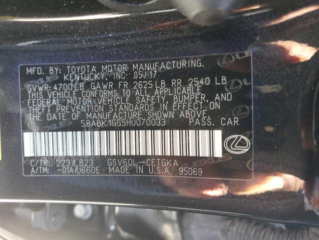 2017 LEXUS ES 350 58ABK1GG5HU070033