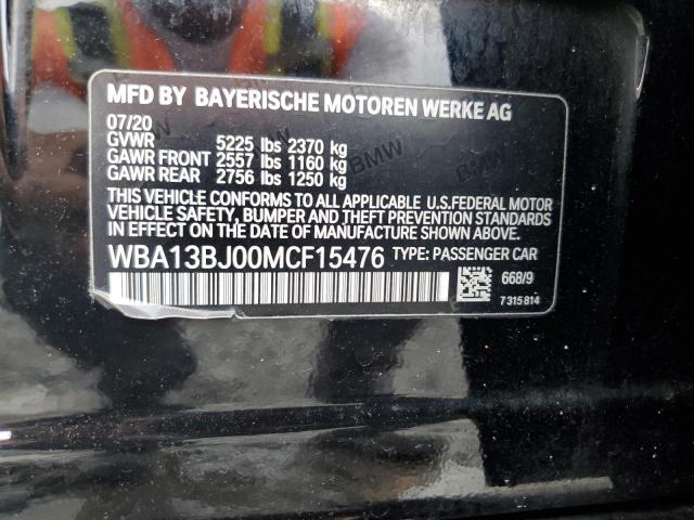 2021 BMW 530 XI WBA13BJ00MCF15476