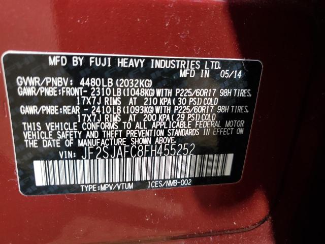 2015 SUBARU FORESTER 2 - JF2SJAFC8FH455252