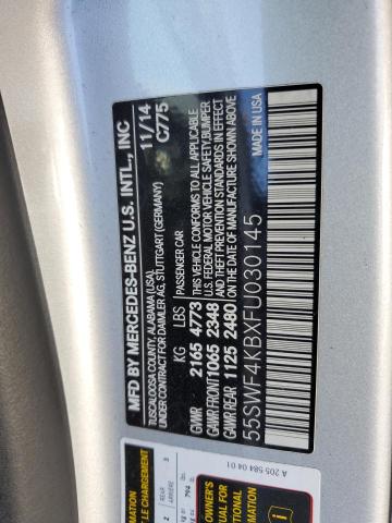 2015 MERCEDES-BENZ C 300 4MAT 55SWF4KBXFU030145