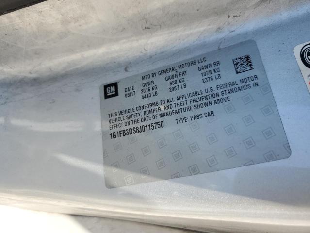 2018 CHEVROLET CAMARO LT 1G1FB3DS8J0115750