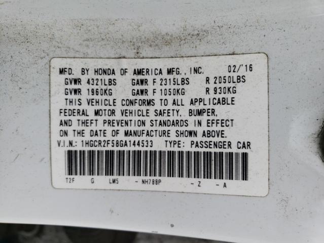 2016 HONDA ACCORD SPO 1HGCR2F58GA144533