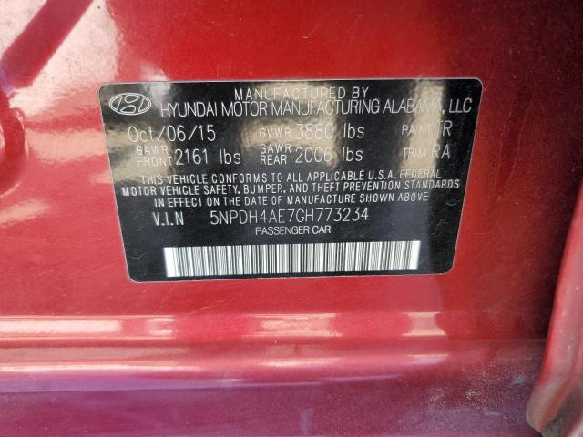 2016 HYUNDAI ELANTRA SE 5NPDH4AE7GH773234