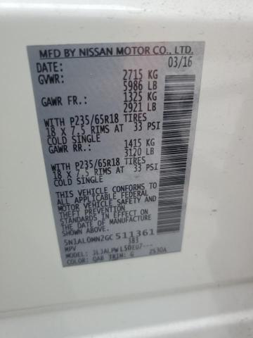 2016 INFINITI QX60 - 5N1AL0MN2GC511361