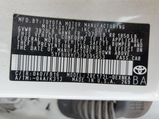 2014 TOYOTA COROLLA L - 5YFBURHE3EP095653
