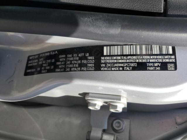 2016 JEEP RENEGADE L ZACCJABW4GPC70872