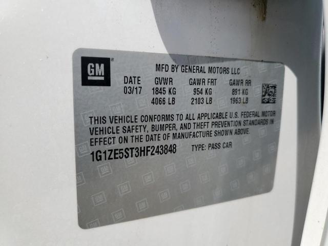 2017 CHEVROLET MALIBU LT 1G1ZE5ST3HF243848