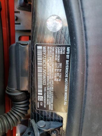 2018 BMW I3 REX WBY7Z4C57JVD96503