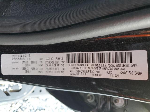 2020 RAM 1500 LARAM 1C6SRFDT0LN124936