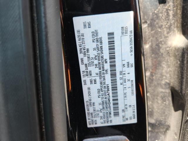2019 FORD ESCAPE SEL - 1FMCU0HD4KUA79091