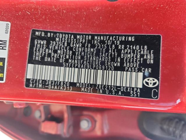 2020 TOYOTA COROLLA LE 5YFEPRAE9LP069120