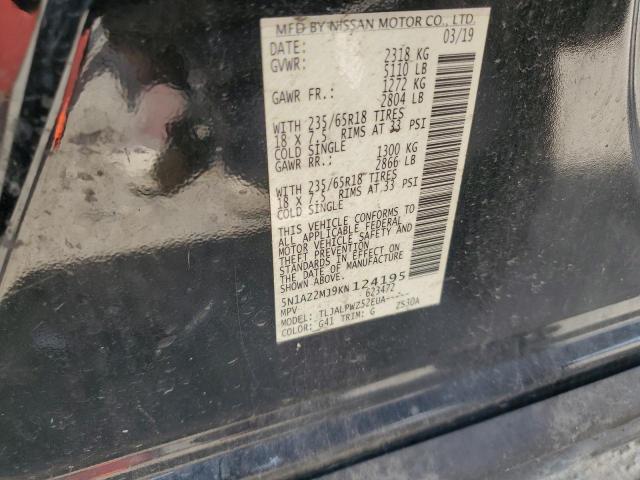 2019 NISSAN MURANO S 5N1AZ2MJ9KN124195