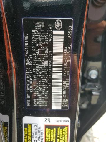 2025 TOYOTA CAMRY XSE 4T1DAACKXSU503091