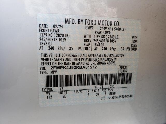 2024 FORD EDGE SEL - 2FMPK4J92RBA81572