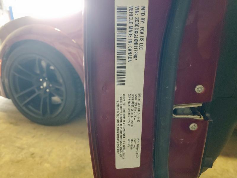 2022 DODGE CHARGER SC 2C3CDXGJXNH172987