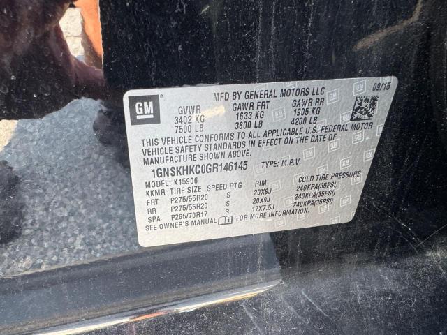 2016 CHEVROLET SUBURBAN K 1GNSKHKC0GR14614