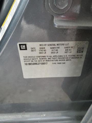 2018 CHEVROLET CRUZE LT 1G1BE5SMXJ7109817