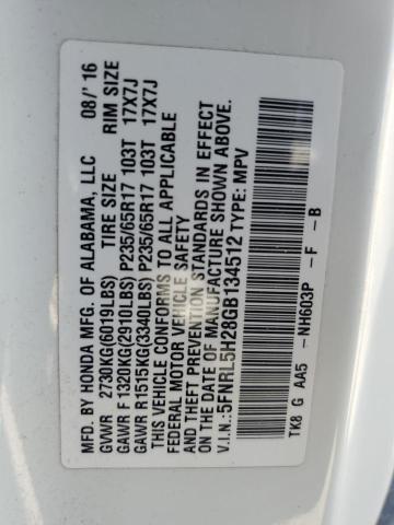 2016 HONDA ODYSSEY LX 5FNRL5H28GB134512