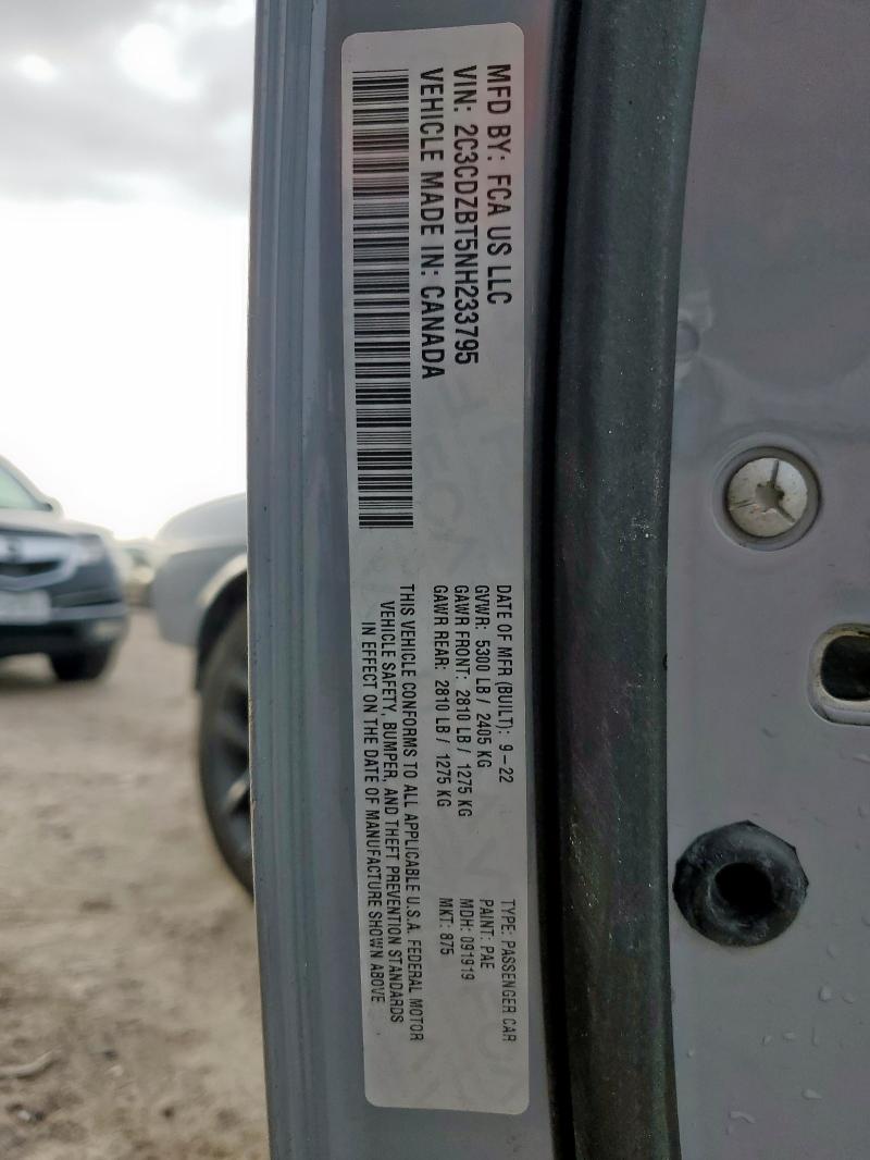 2022 DODGE CHALLENGER 2C3CDZBT5NH233795