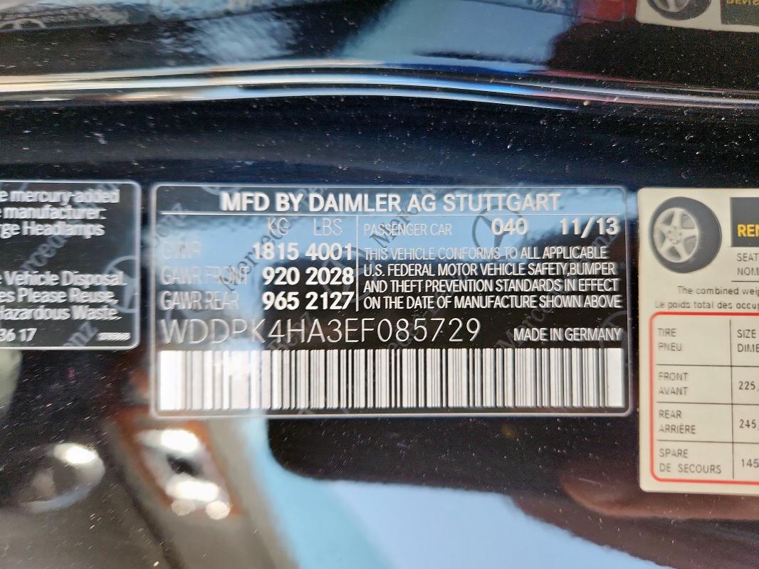 2014 MERCEDES-BENZ SLK 250 - WDDPK4HA3EF085729