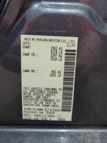 2021 NISSAN ALTIMA SR 1N4BL4CV8MN324360
