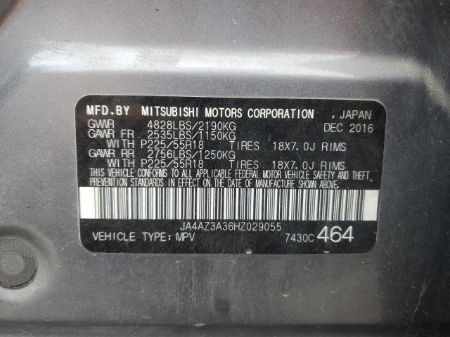2017 MITSUBISHI OUTLANDER JA4AZ3A36HZ029055