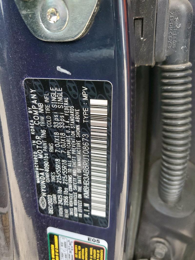 2024 HYUNDAI KONA SEL KM8HB3AB8RU108673